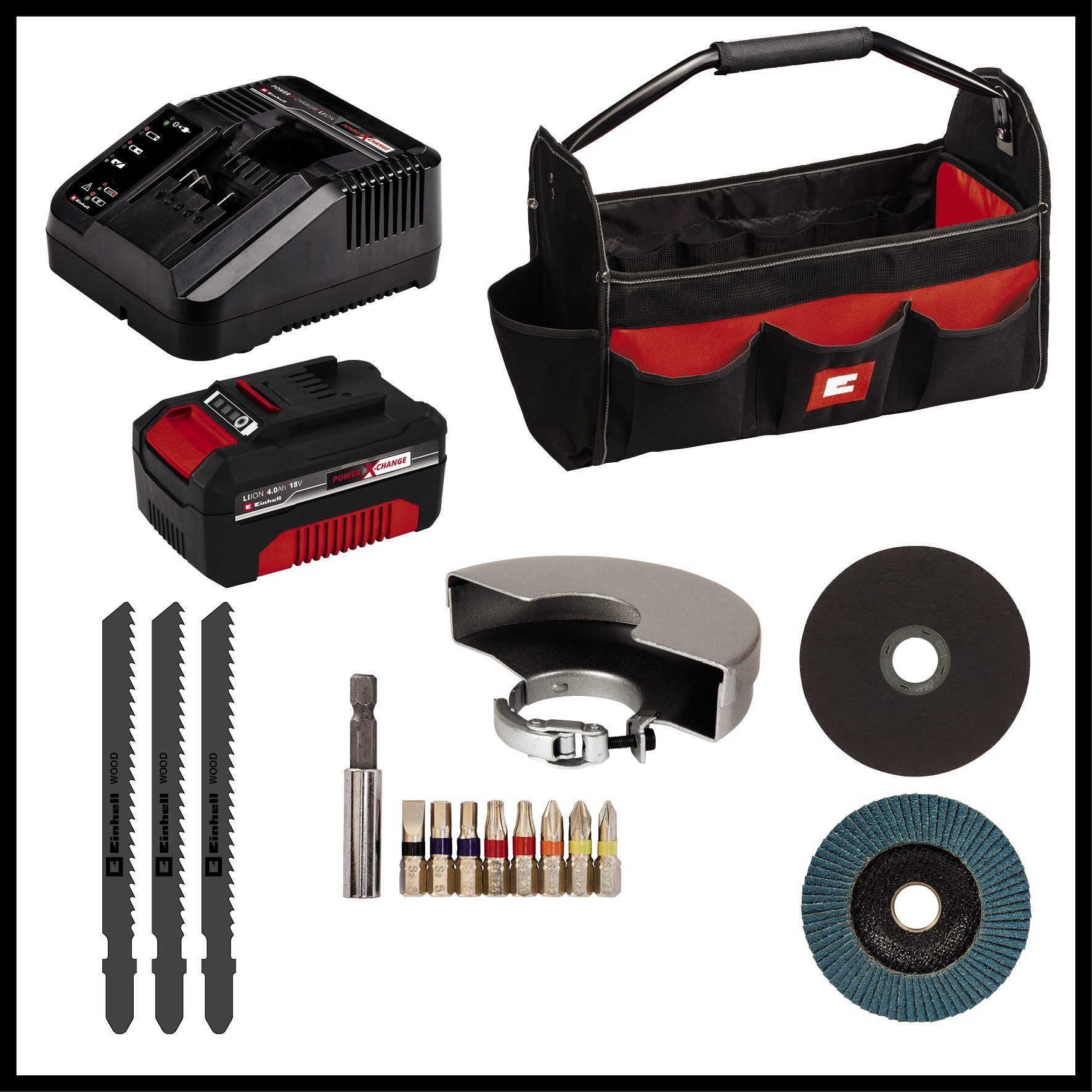 Einhell Elektrowerkzeug-Set TE-TK 18/3 Li Kit (JS+CD+AG), Set, 13-tlg., Akk günstig online kaufen