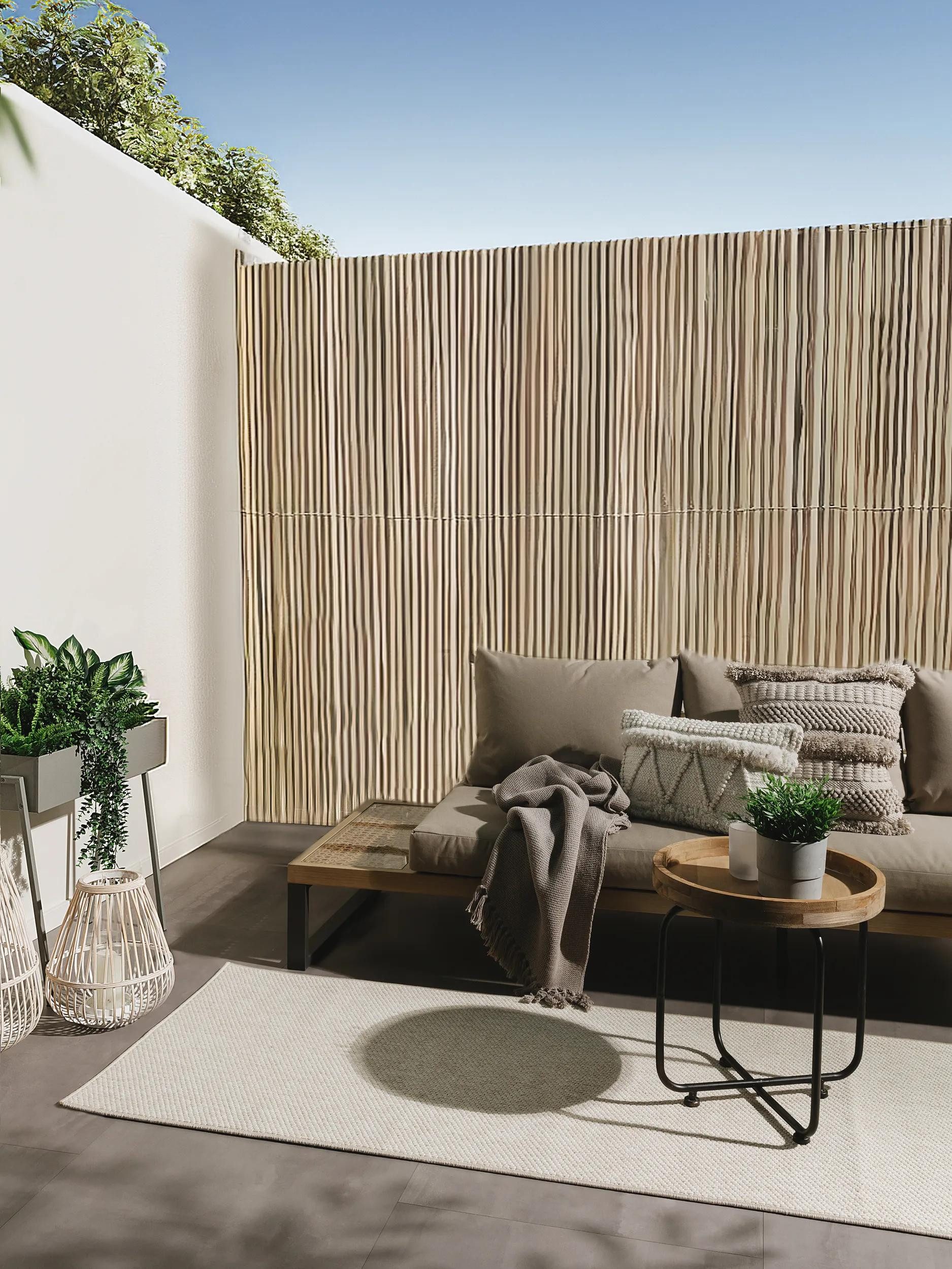 benuta Outdoorteppich Iowa, rechteckig, Höhe: 5 mm, Outdoor Teppich Garten, Terrasse, Balkon, Küchenteppich, Wetterfest