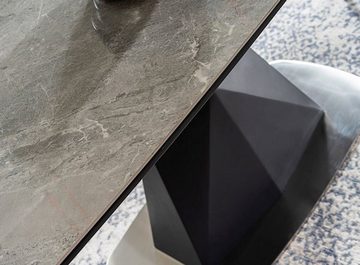 Feldmann-Wohnen Esstisch Cortez Ceramic (1-St), 160-210x90cm grau Marmor anthrazit ausziehbar