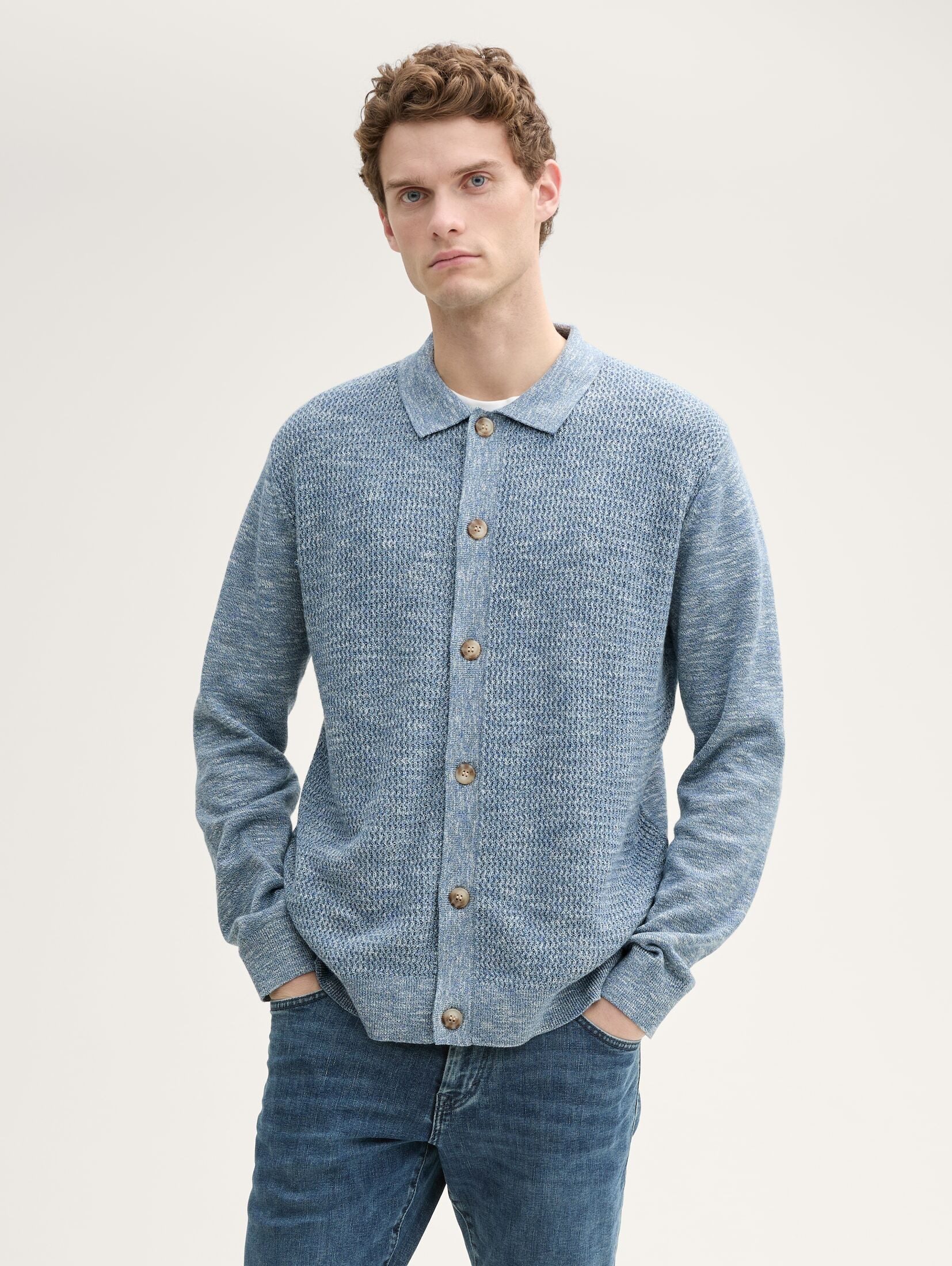 TOM TAILOR Cardigan Pullover & Strickjacken Strickjacke mit Kentkragen