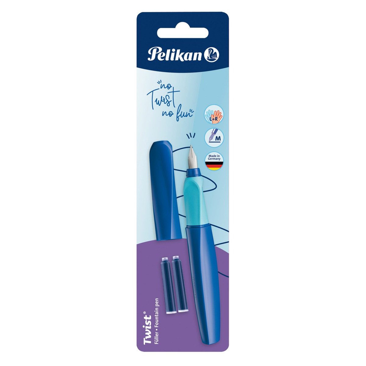 HAMELIN PAPERBRANDS Füllhalter Pelikan Füller Twist P457 Feder M tiefblau Blister