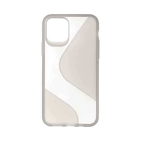 cofi1453 Bumper cofi1453® S-Line Hülle Bumper kompatibel mit iPhone 12 Silikonhülle Stoßfest Handyhülle TPU Case Cover in Schwarz\Transparent