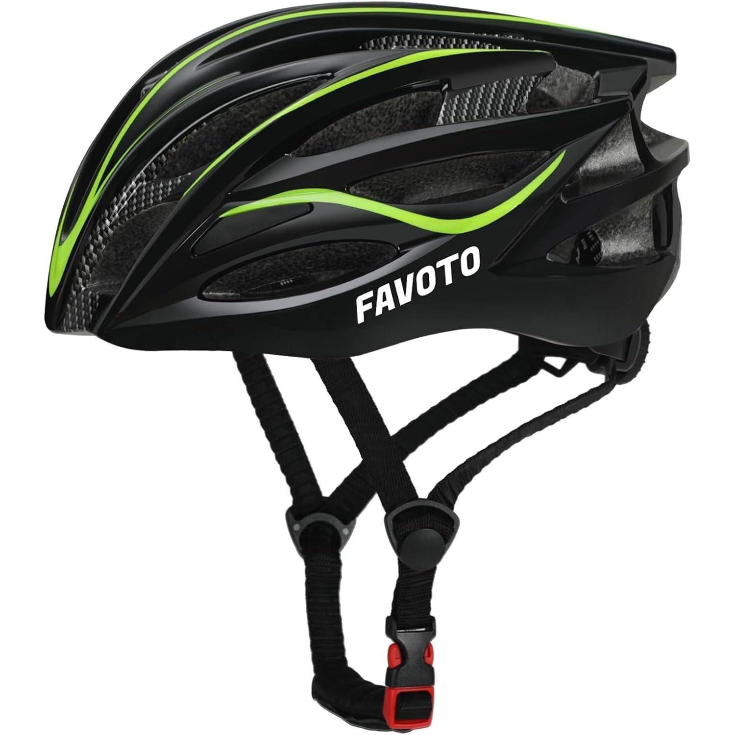 LuxusKollektion Fahrradhelm Fahrradhelm Erwachsene Rennradhelm Abnehmbar Verstellbar Schwarz-Grün