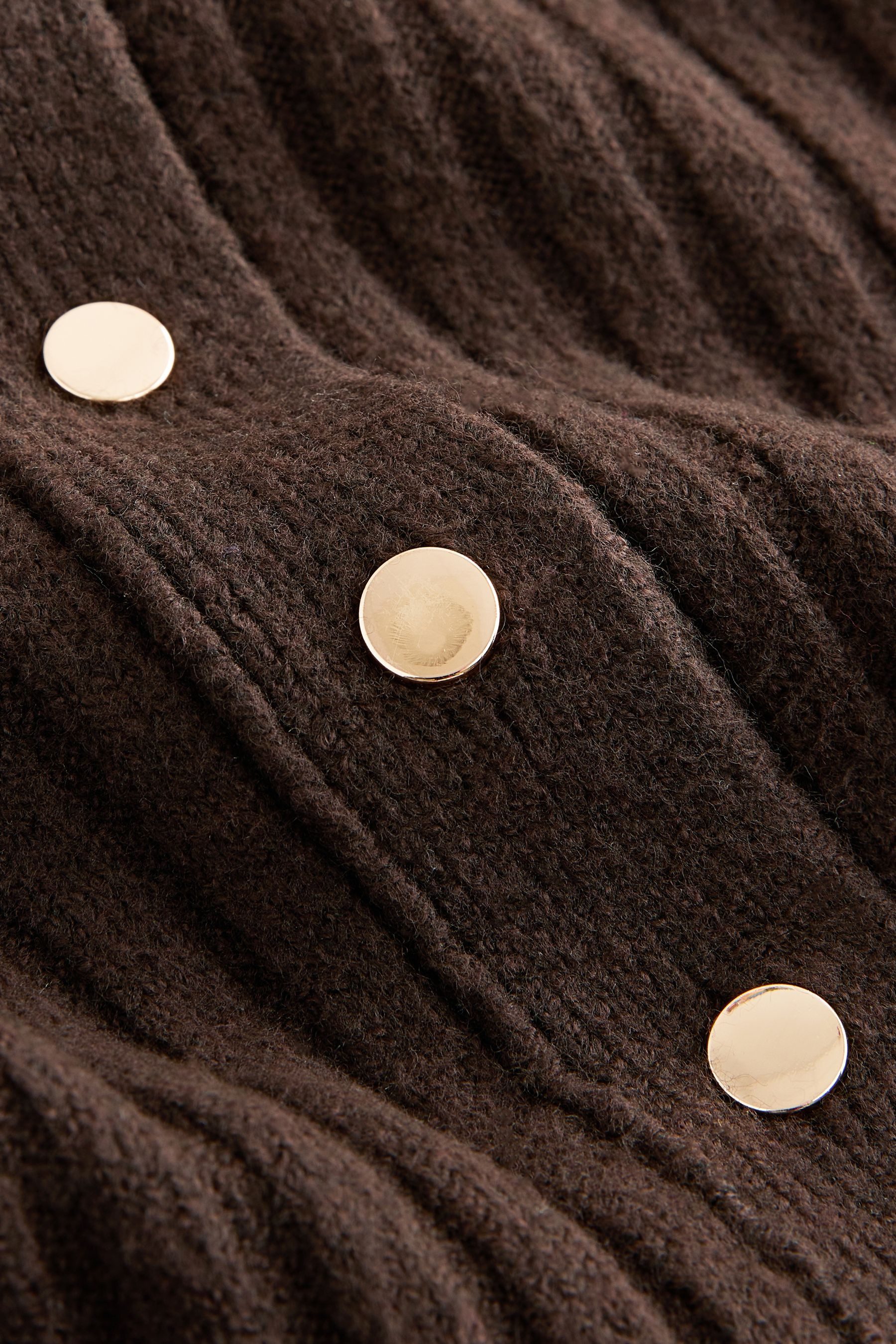 Next Strickjacke Gerippte Strickjacke mit Kragen und Knöpfen (1-tlg) günstig online kaufen