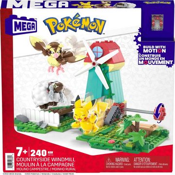 MEGA Spielbausteine MEGA Pokémon, Windmühlen-Farm mit Pickachu, (240 St)