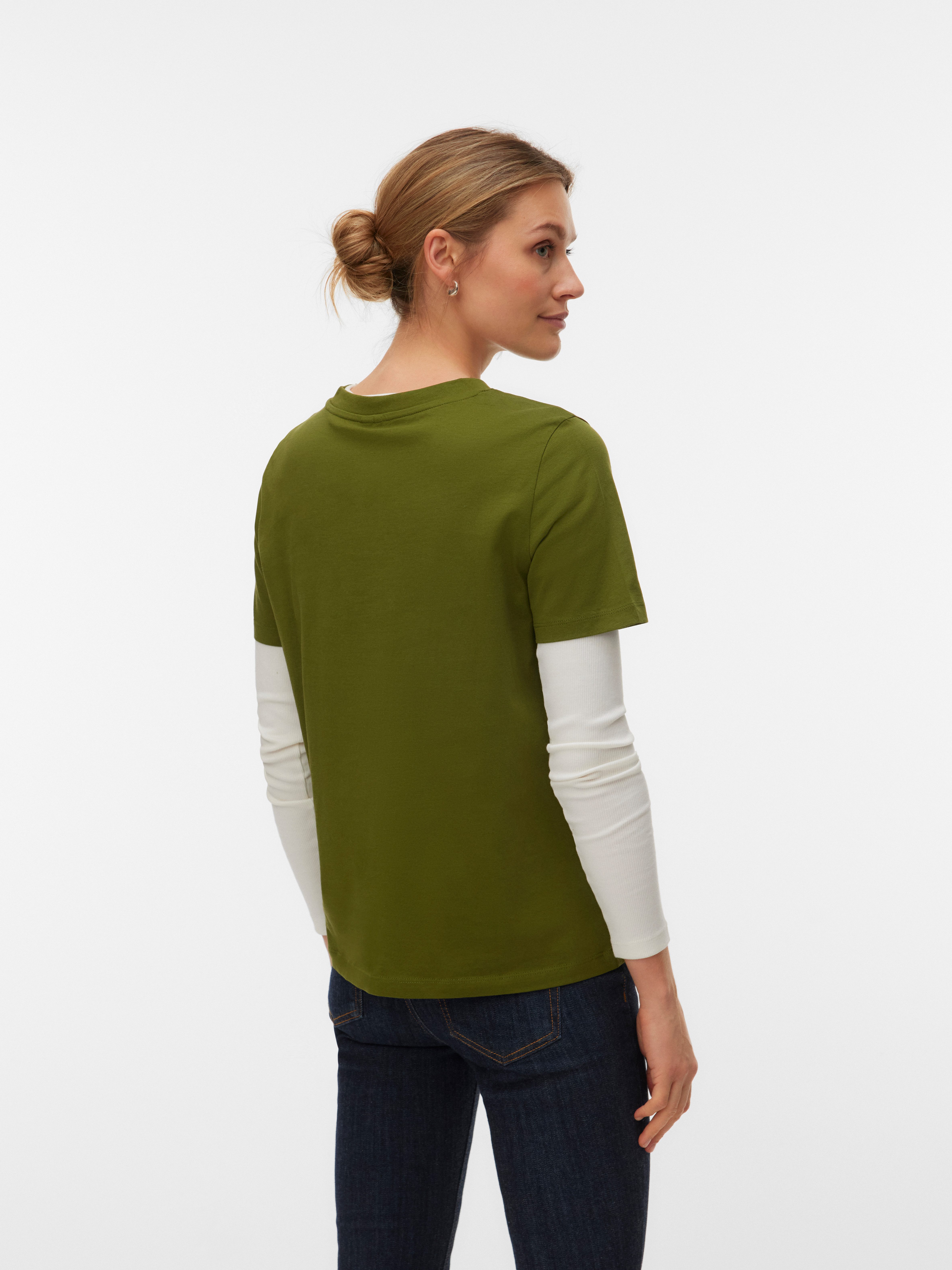 Vero Moda Kurzarmshirt VMPAULINA SS T-SHIRT GA JRS NOOS Baumwolle, regular günstig online kaufen