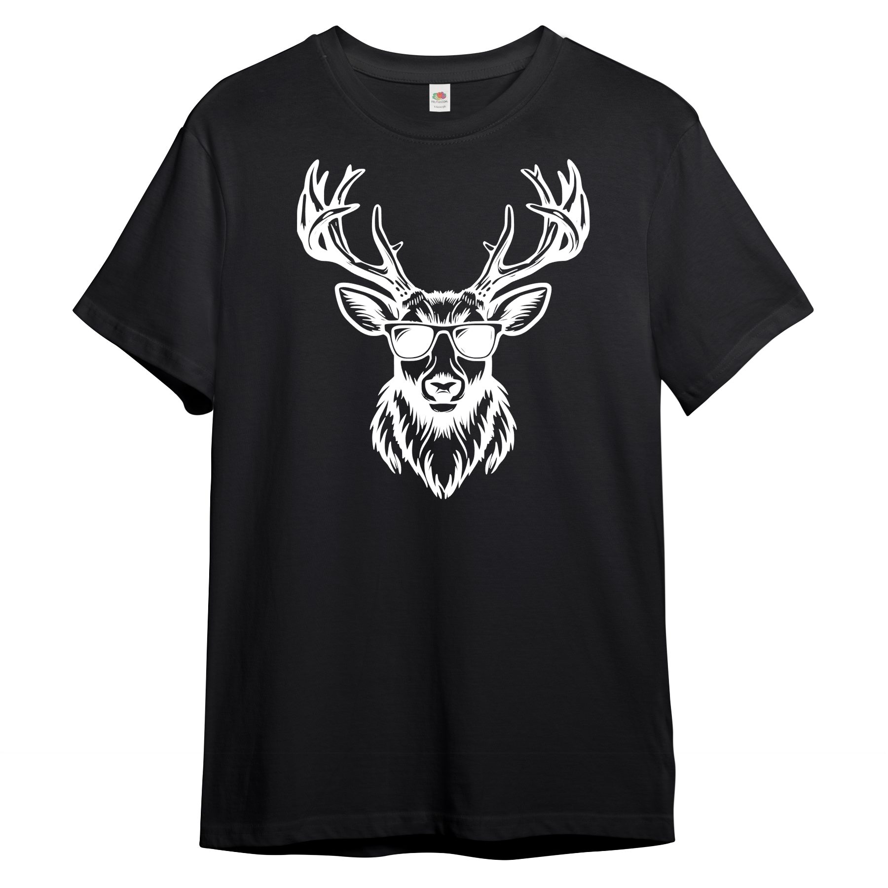 PAULGOS Print-Shirt Herren T-Shirt "Hirschkopf mit Sonnenbrille"