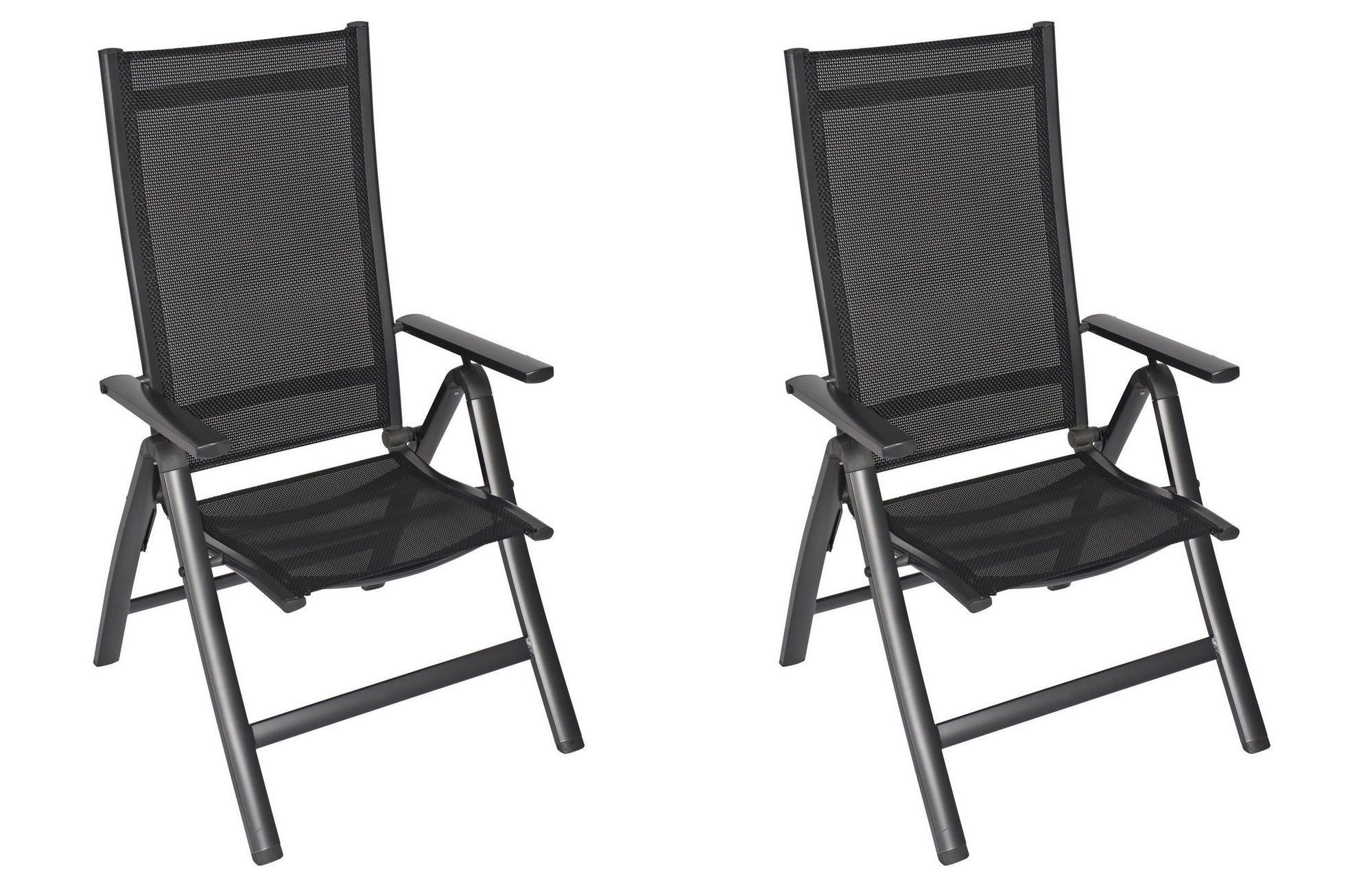 Hochlehner Lesli Living Hochlehner-Klappsessel 2er-Set "Carino" schwarz