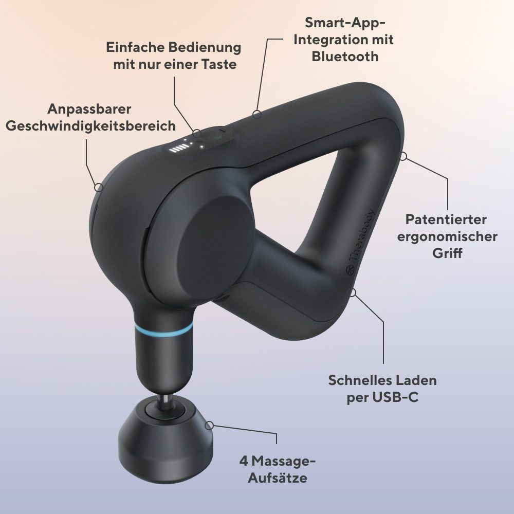 Therabody Massagepistole Theragun Prime (5.Generation), ergonomischer Griff, 2 Minuten Theragun wirksamer als 15 Minuten klassische Massage