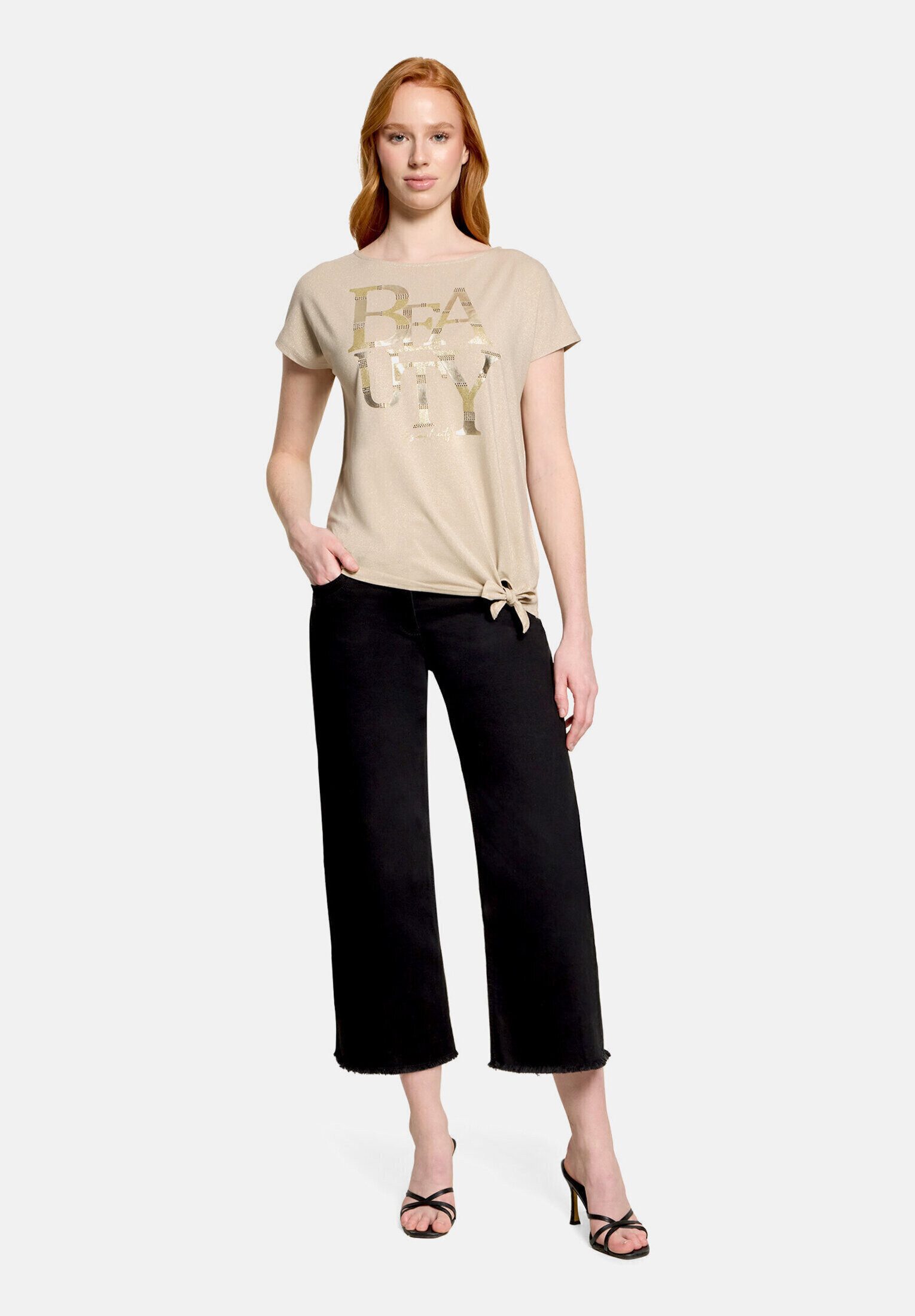 Betty Barclay Kurzarmshirt Damen mit Schleifenknoten (1-tlg)