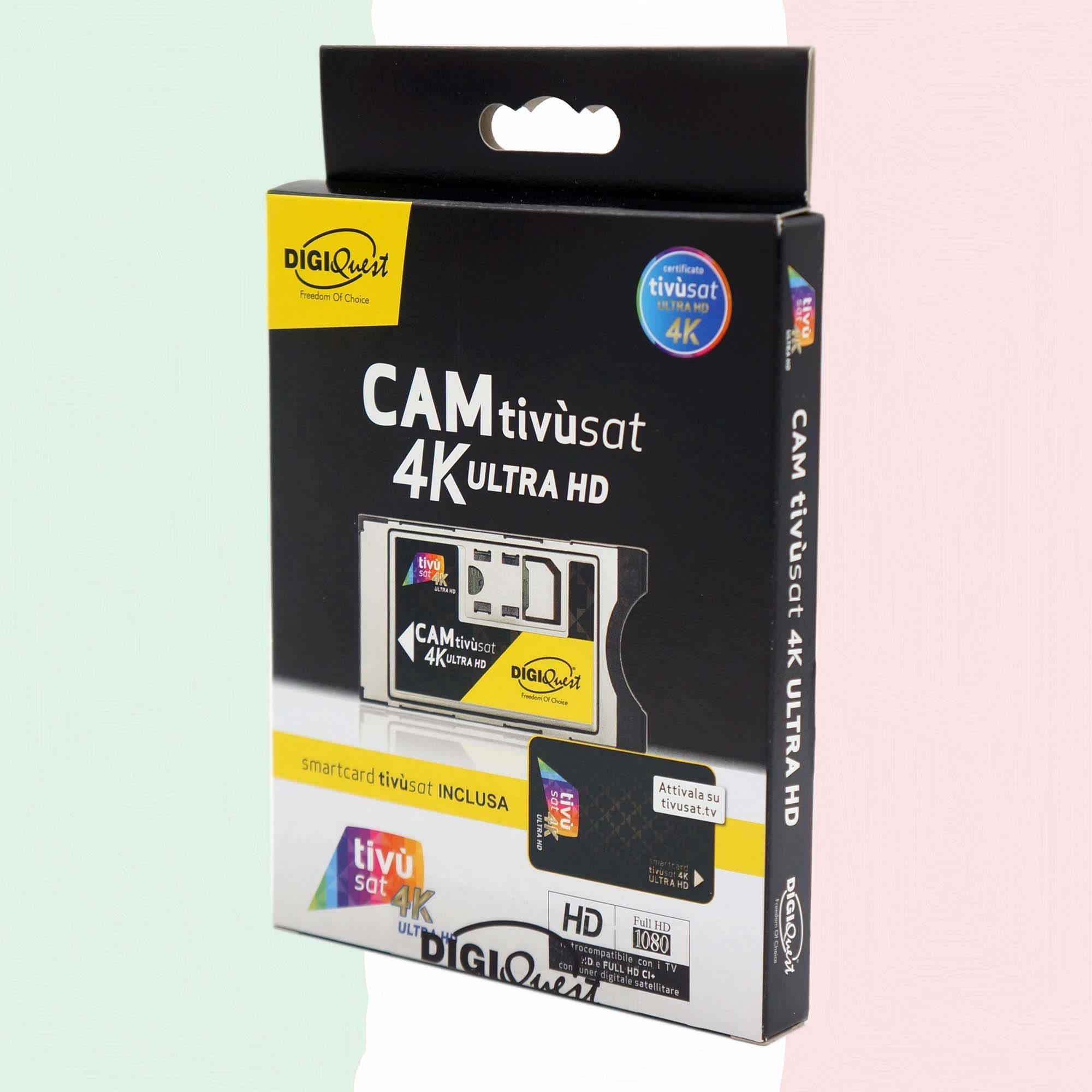 DIGIQuest 4K UHD Black TivuSat Card & 4K Ultra HD SmartCam (nicht aktiviert) SAT-Receiver – Bild 4 von 5
