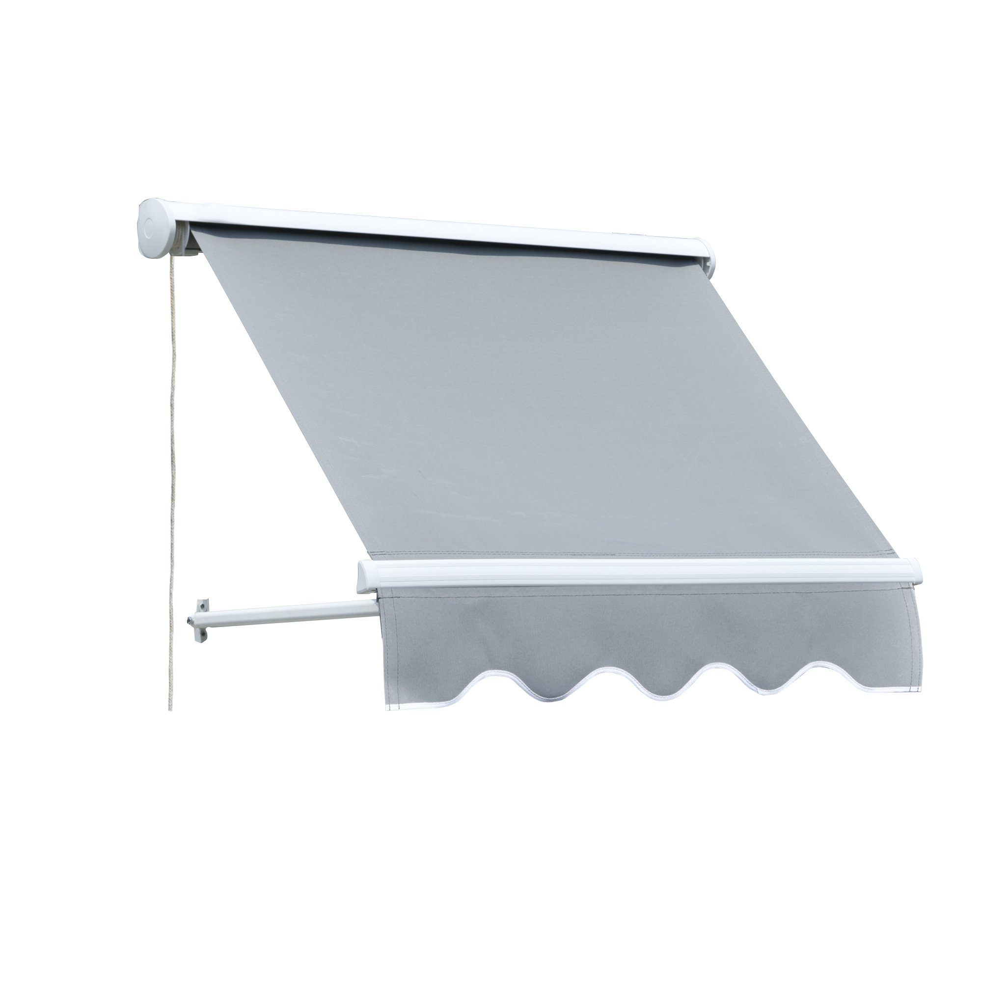 Outsunny Markise Klemmmarkise mit Seilzug