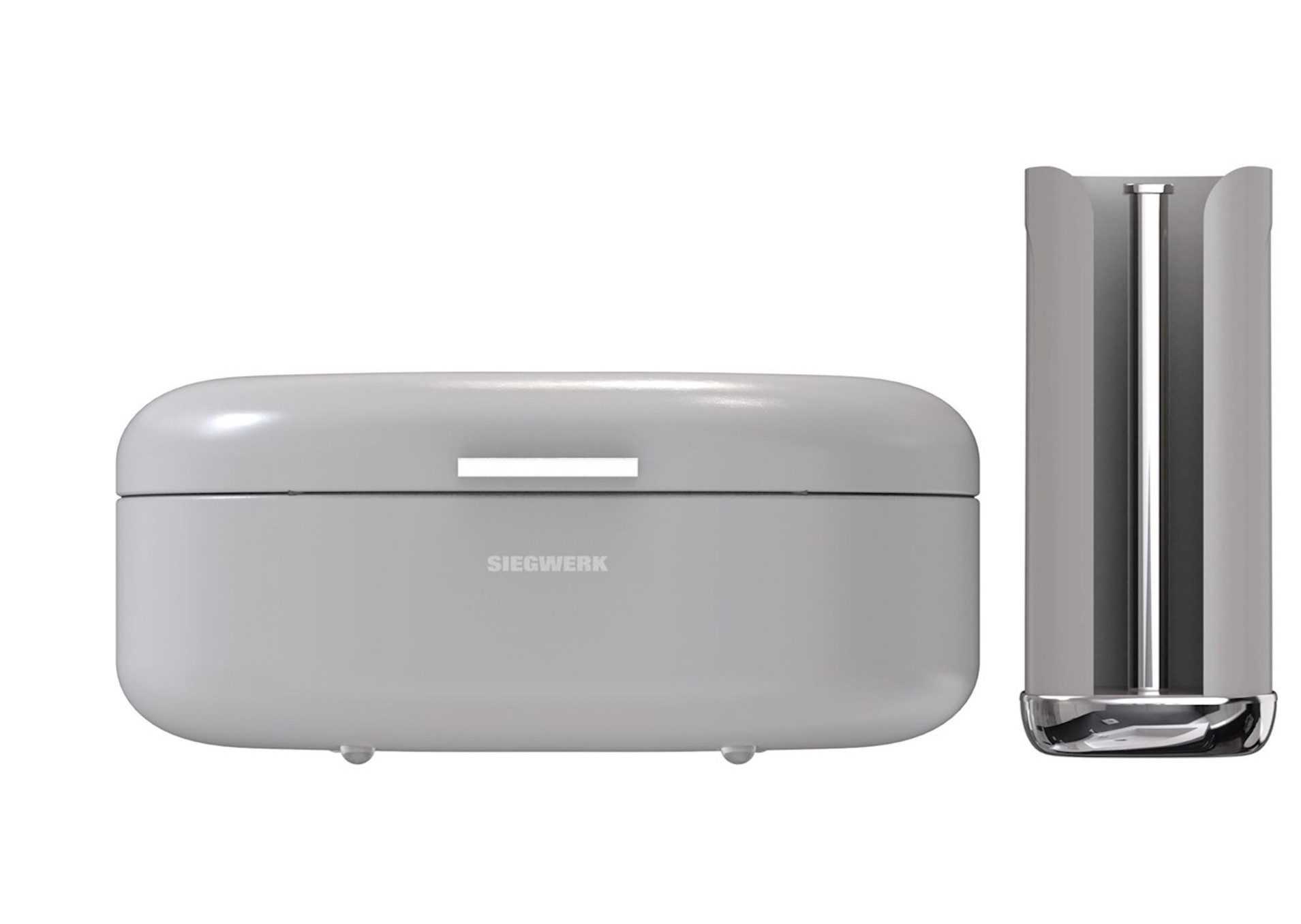 SIEGWERK Brotkasten SIEGWERK Kombiangebot Brotkasten PANEA L & Rollenhalter Shadow Rock