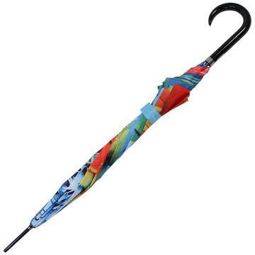 doppler® Langregenschirm edler Regenschirm mit Auf-Automatik modern Art, auffälliger Druck mit formschönem Griff