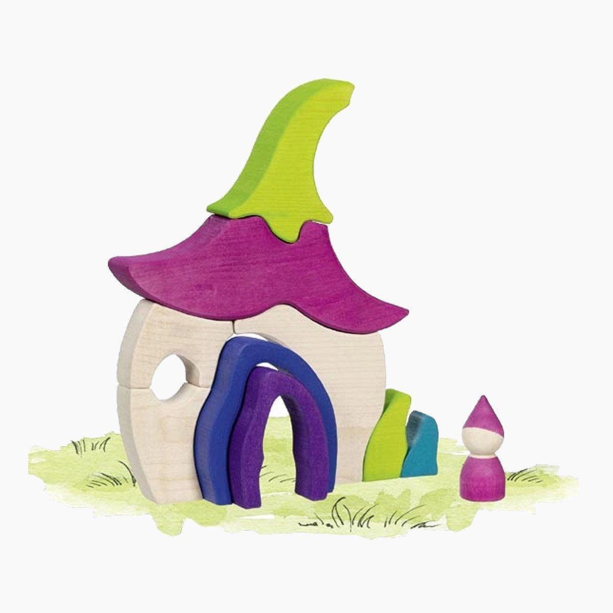 goki Stapelspielzeug Feenhaus Goki, (packung, 11-tlg), zauberhaftes Spielzeug für kreative Kinder