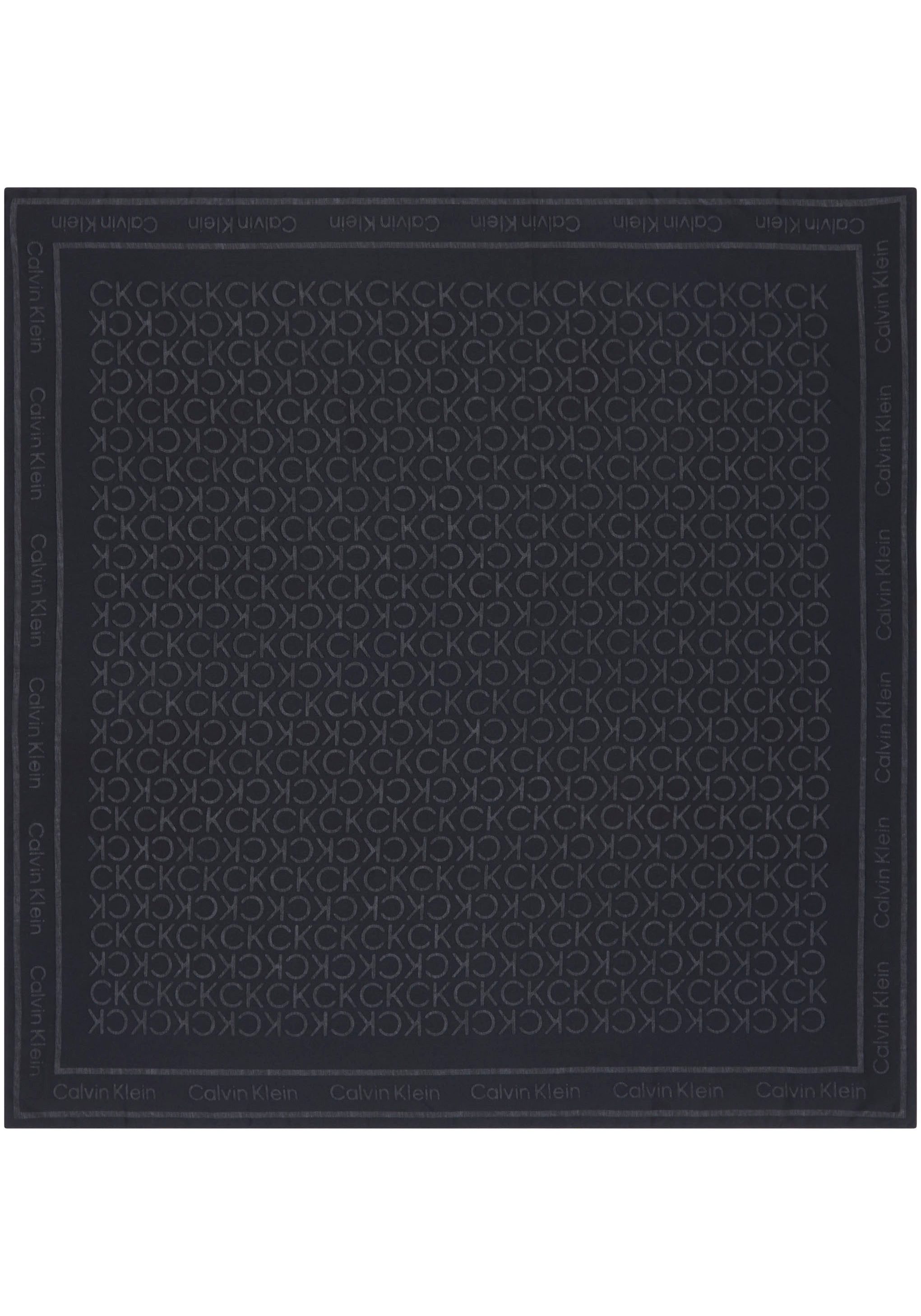 Calvin Klein Schal BURNOUT MONOGRAM SCARF, CK-Muster, Quadratisches Format günstig online kaufen