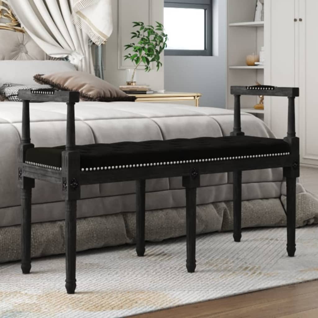 vidaXL Sitzbank Sitzbank Schwarz 110x40x70 cm Samt