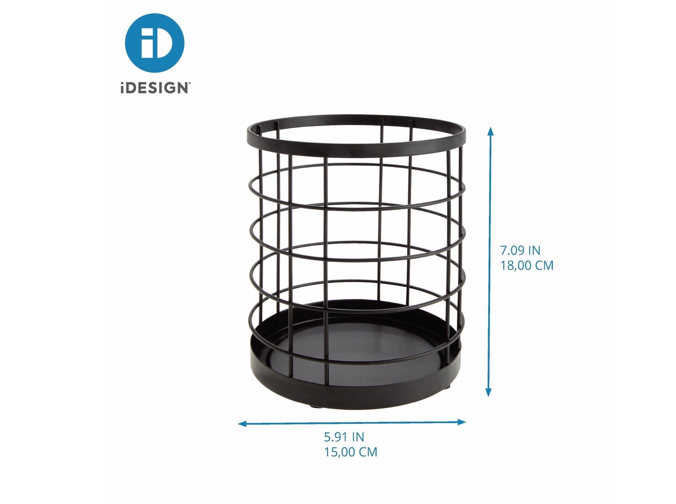 iDESIGN Kochlöffelhalter Utensilienhalter Black, Maße: Ø günstig online kaufen