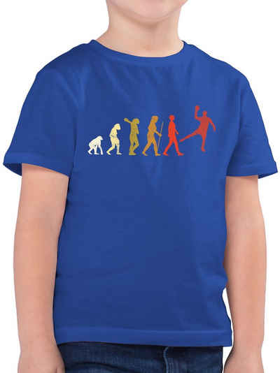 Shirtracer T-Shirt Handball Evolution Vintage Male - Kinder Sport Kleidung - Jungen Kinder T-Shirt oberteile jungen handball - t shirt kind handballer - kurzarm hanball