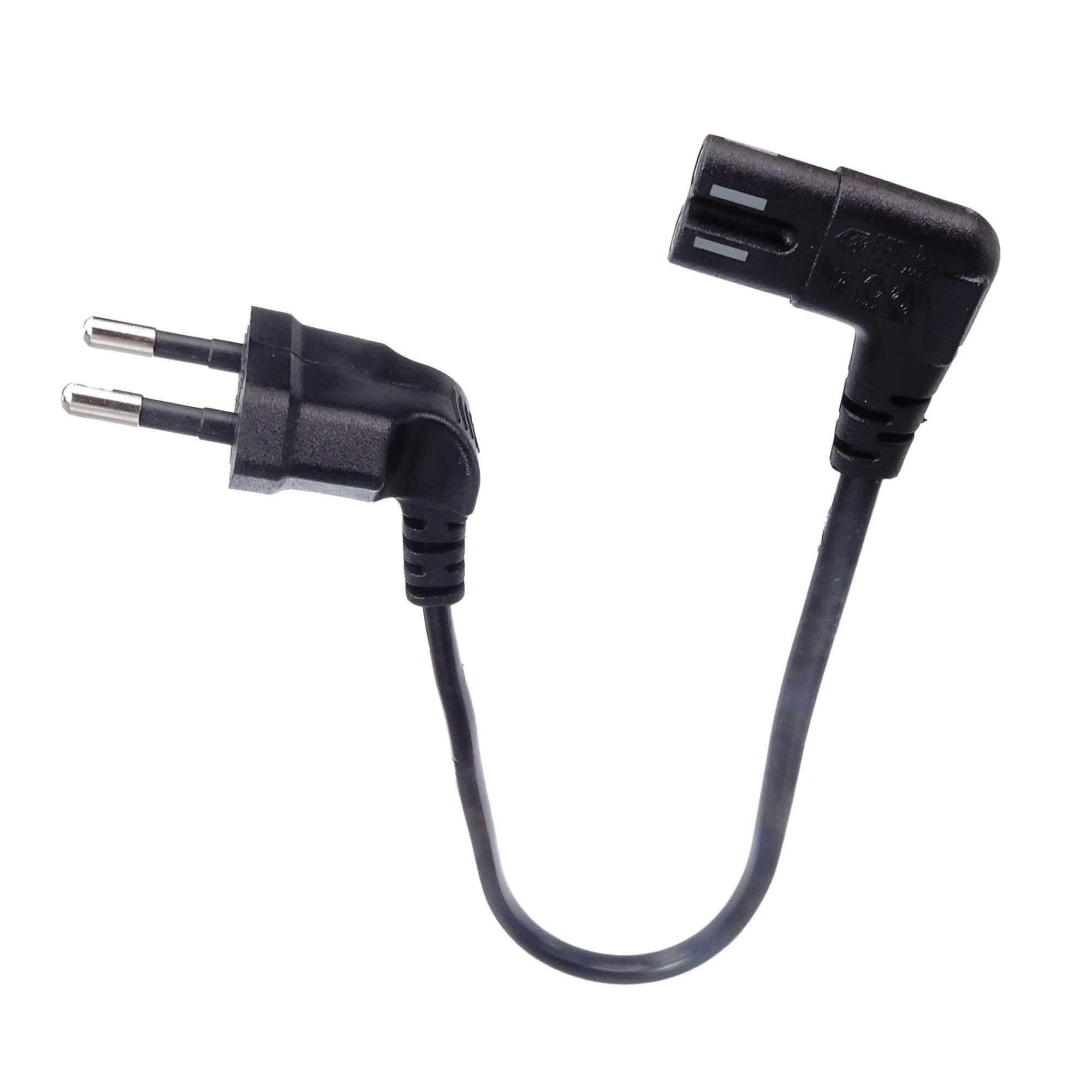 shortix Netzkabel (gew. Euro-Flachstecker auf gew. Euro-8-Buchse). 30/75cm. Netzkabel, Flachstecker, Typ CEE 7/16, Typ C (Eurostecker), Euro-8-Buchse, Typ C7 (30 cm), kurz