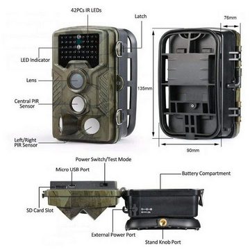 SUNTEK Suntek HC-801 LTE 4G Jagdkamera Überwachungskamera SIM EMAIL Wildkamera (1-tlg)