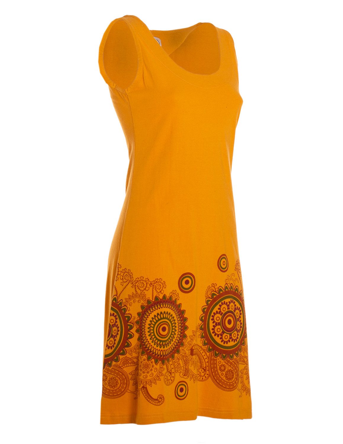 Vishes Sommerkleid Damen Hippie Mandala Print Trägerkleid Baumwolle Alternative Mode, Boho, Hippie, Ethno, Festival