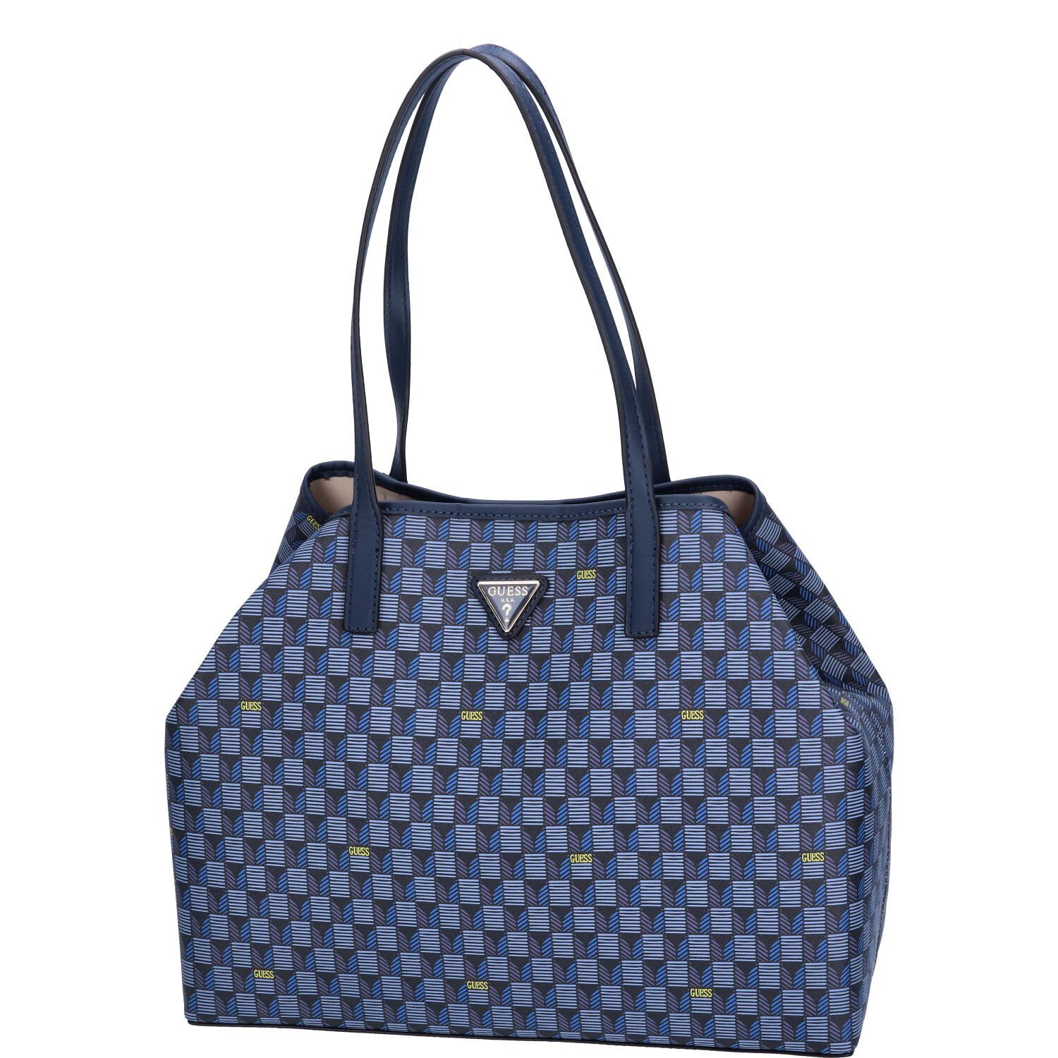 Guess Umhängetasche GUESS Damen Shopper Vikky Blue Logo (1-tlg)