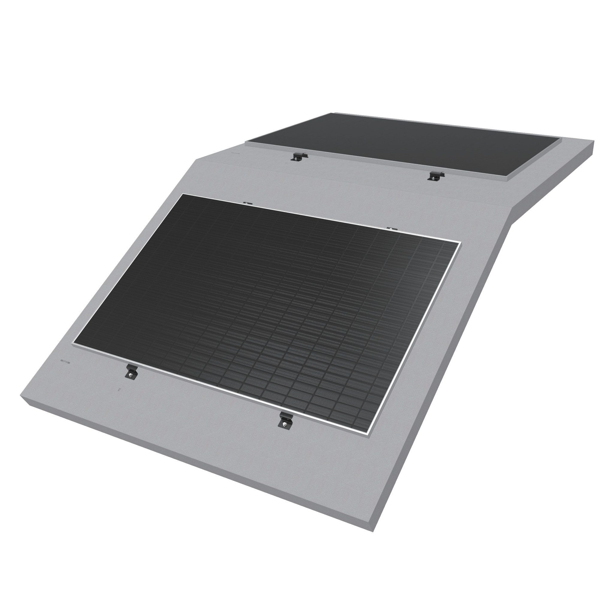 Intellisolaris Solarmodul-Halterung PV-Halterung Railless für geneigte Bitumen- & Metalldächer (1 Paar), (Set, Korrosionsbeständig, Montagezubehör)