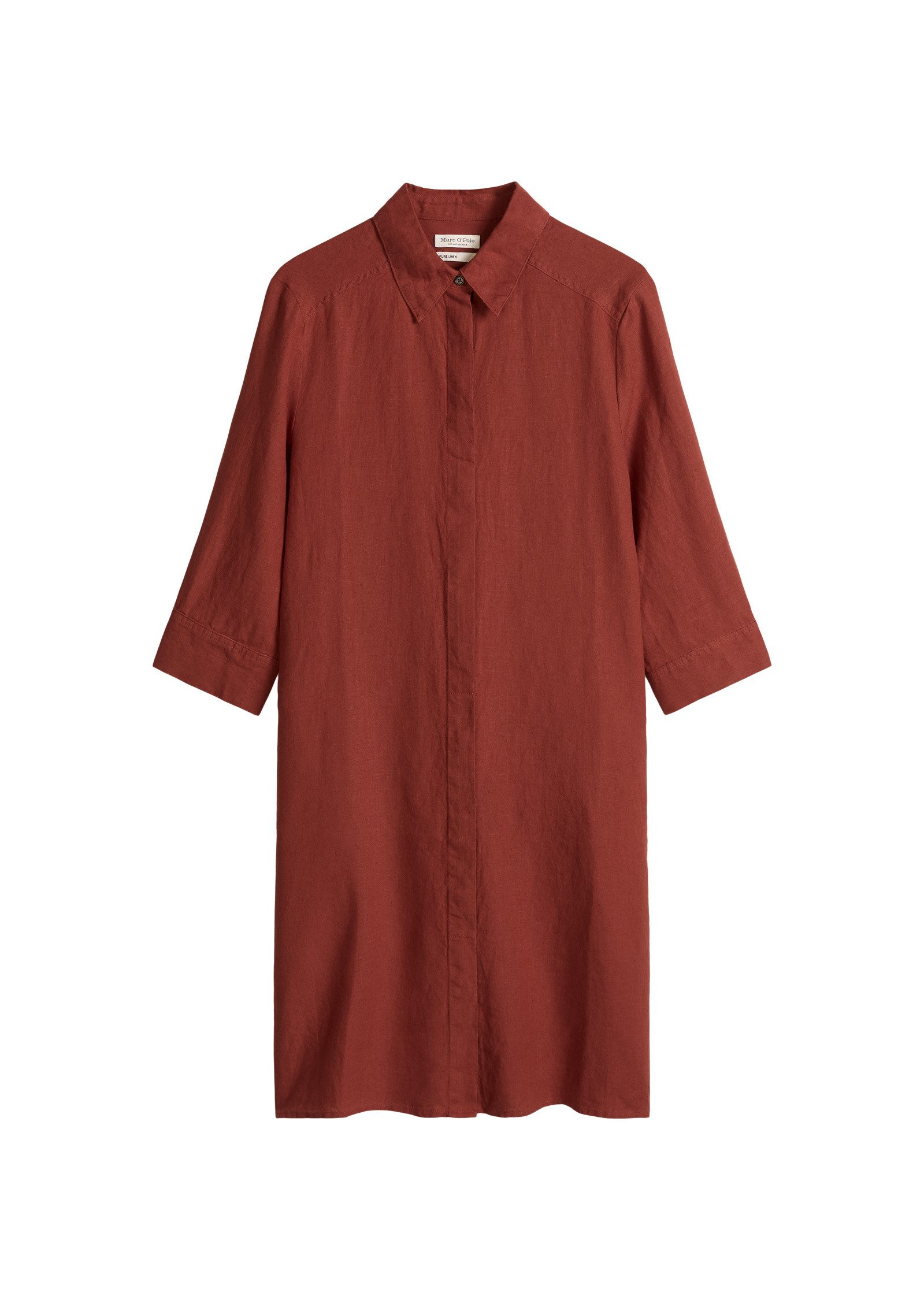 Hemdblusenkleid mit nahtfeinem Reißverschluss