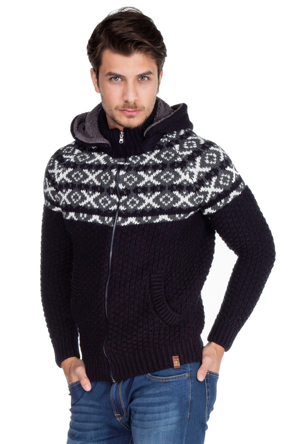 Cipo & Baxx Kapuzenstrickjacke CP159