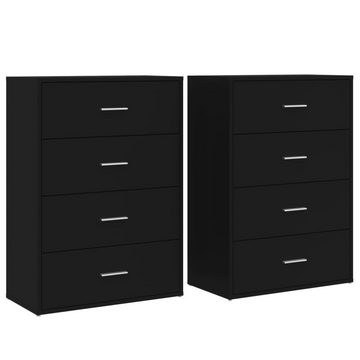 vidaXL Sideboard Sideboards 2 Stk. Schwarz 60x31x84 cm Holzwerkstoff (1 St)