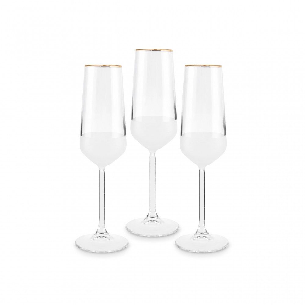 Glas Karaca Jasmine 195 Ml 3er Set Sektgläser Glas Set