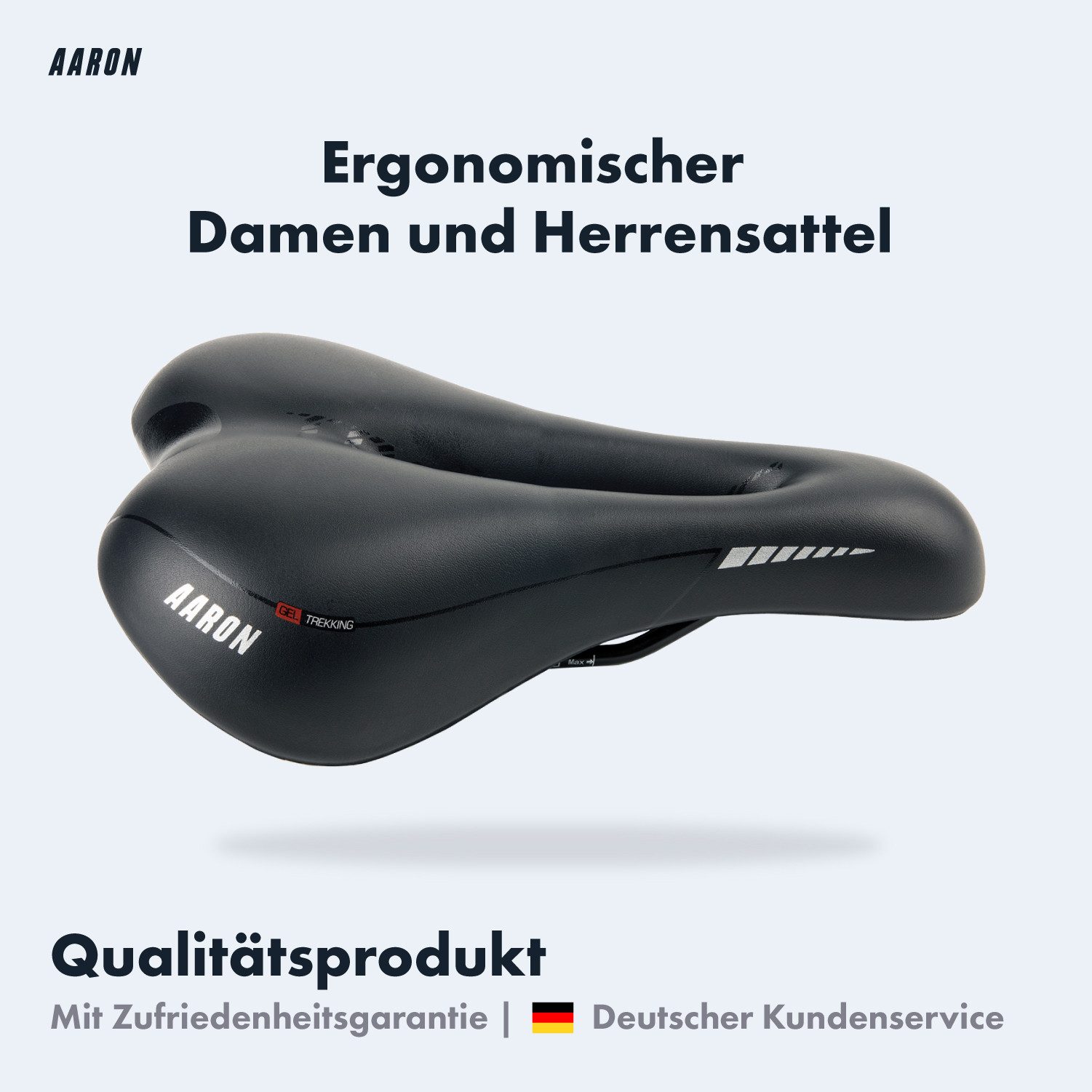 AARON Fahrradsattel Trekking Fahrradsattel für MTB, City und Trekking – Damen und Herren