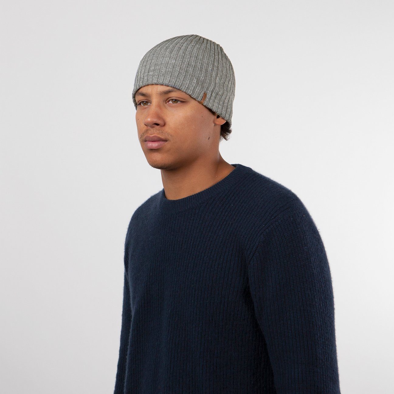 Barts Beanie (1-St) Strickmütze grau mit Futter