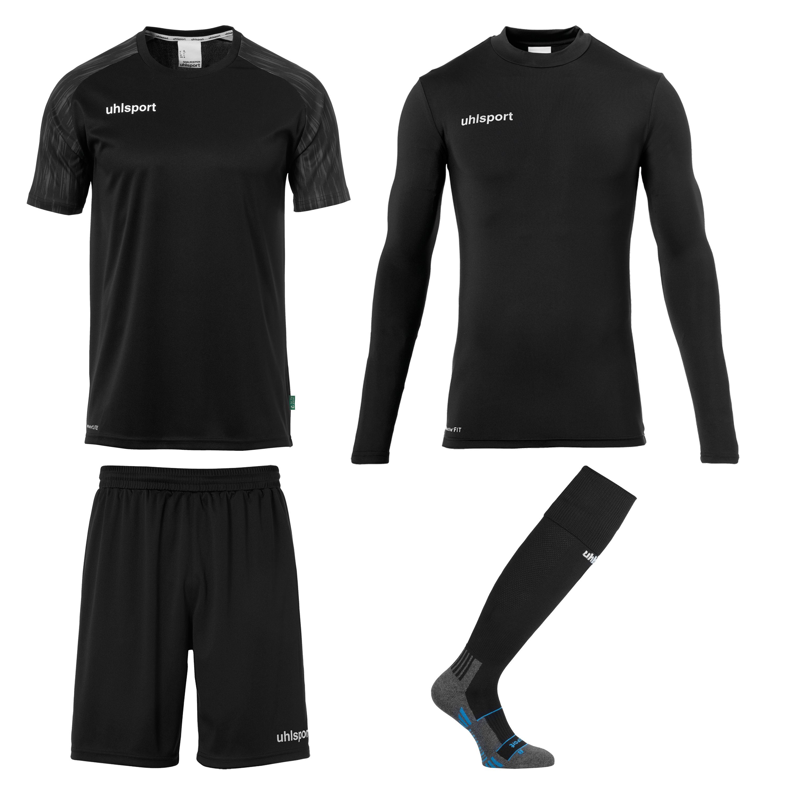 uhlsport Sportanzug uhlsport Torwart-Sets REACTION GOALKEEPER SET schwarz/anthra | Trainingsanzüge