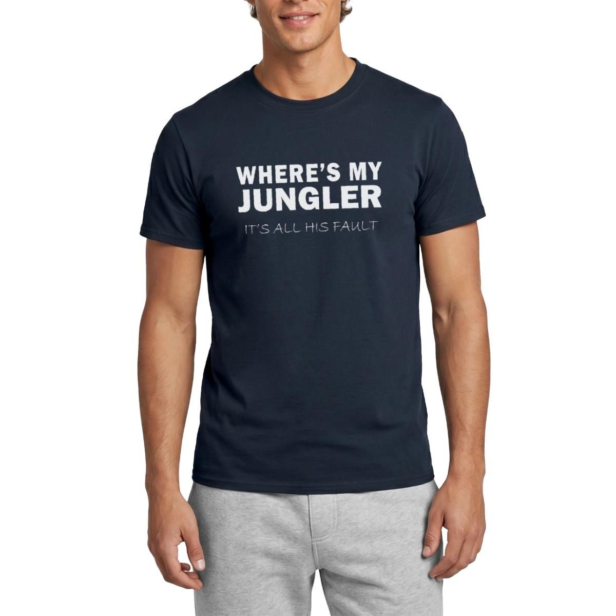 Spreadshirt T-Shirt Where’s My Jungler, Gaming Männer T-Shirt (1-tlg)