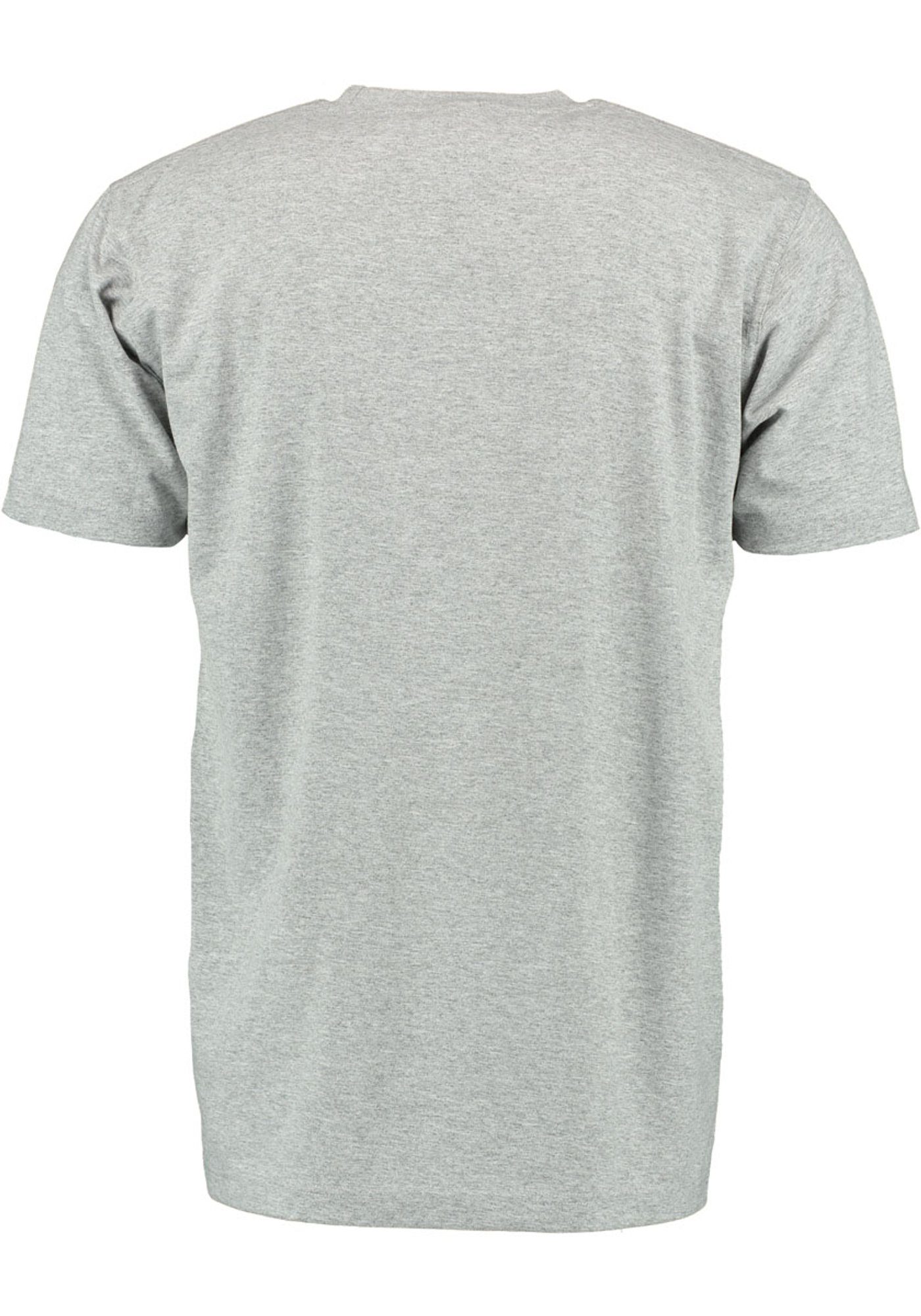T-Shirt Hirsch-Druck OS-Trachten dem auf Vorderteil Herren Kurzarmshirt mit Tofavu mittelgrau