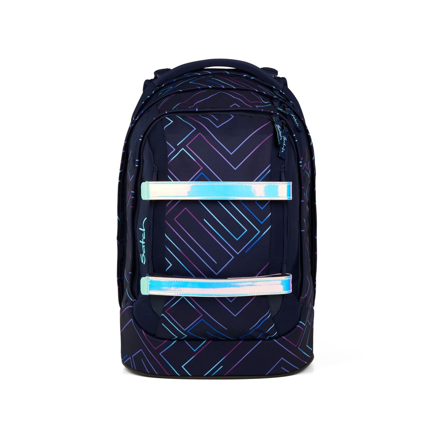 Satch Schulranzen Schulrucksack-Set PACK Purple Laser 3-teilg (3-teilig), ergonomisch, Your-Size-System: auf Körpergröße anpassbar – Bild 2 von 5
