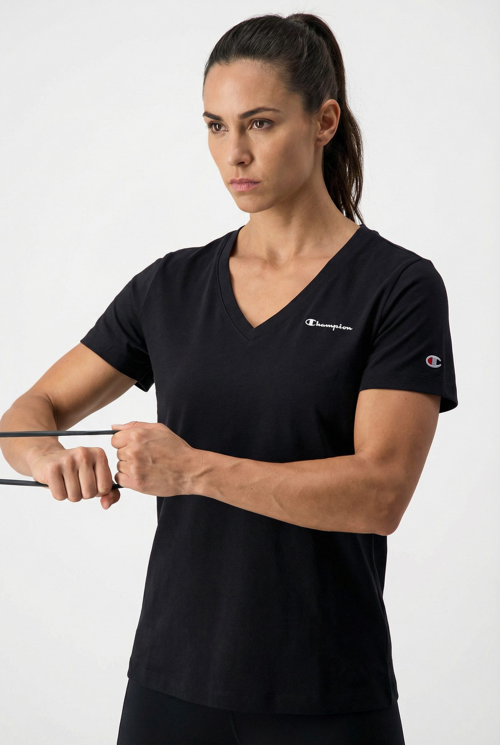 Champion T-Shirt ICONS CONTRAST V-Neck T-Shirt sportlicher Stil, für sportl günstig online kaufen