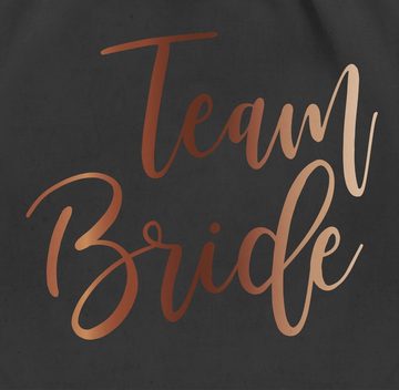 Shirtracer Turnbeutel Team Bride Bronze Team Braut, JGA Junggesellenabschied Frauen