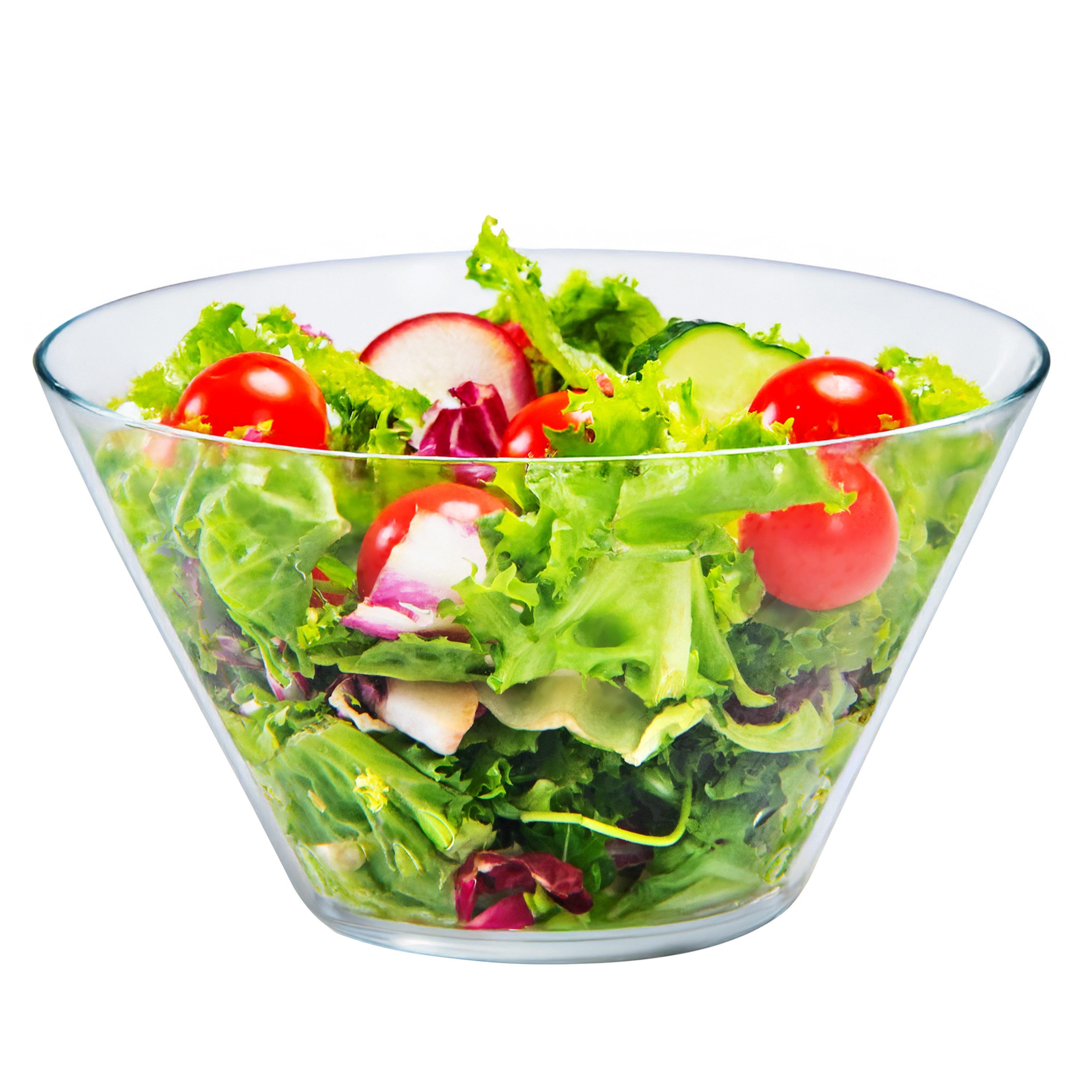 KONZEPT Salatschüssel Salatschüssel aus Glas, Glasschüssel für Salate, (1-tlg), Verfügbare Varianten: 3180 ml und 830 ml.