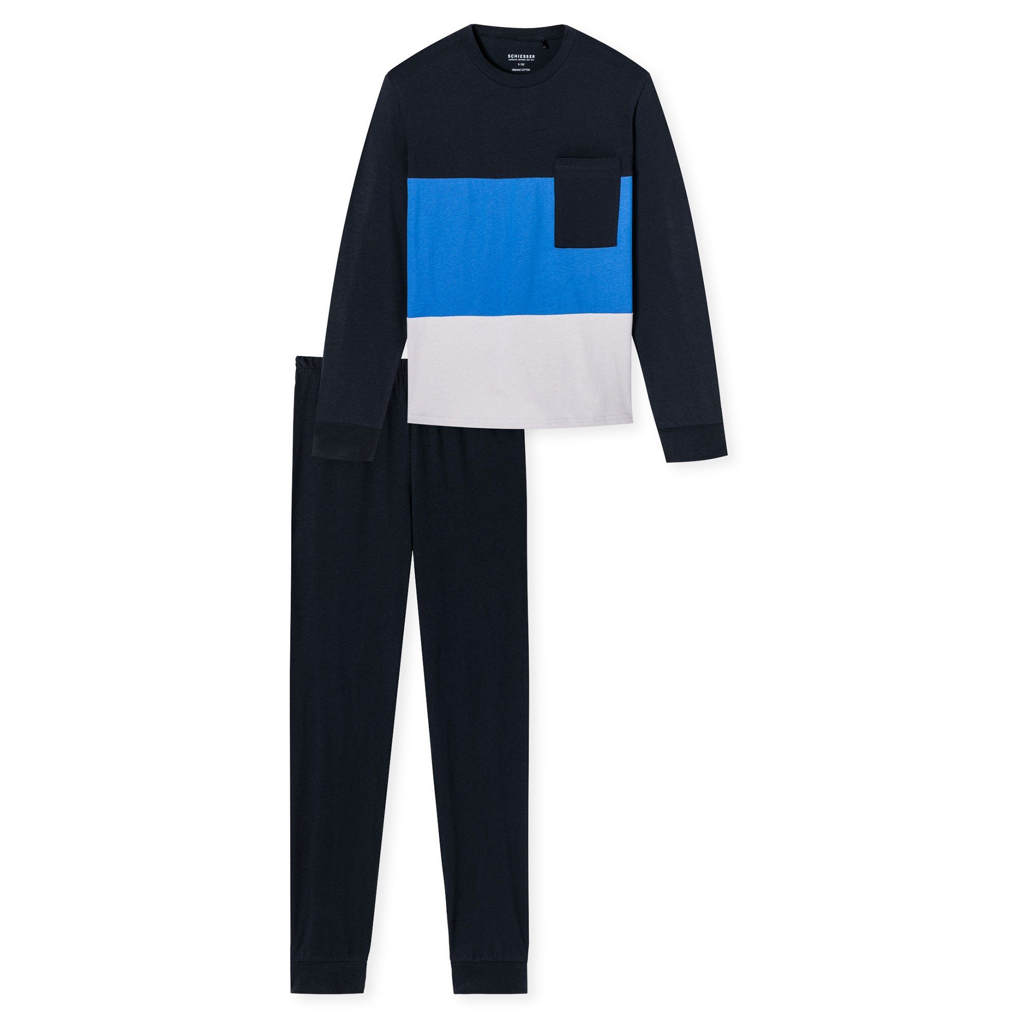 Schiesser Pyjama Jungen Lange Unterhose - Unterwäsche, Hose blau | Pyjamas