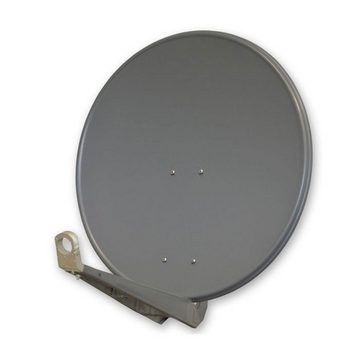 PremiumX DELUXE80 Alu 80cm Digital SAT Schüssel Anthrazit + Monoblock Quad LNB SAT-Antenne