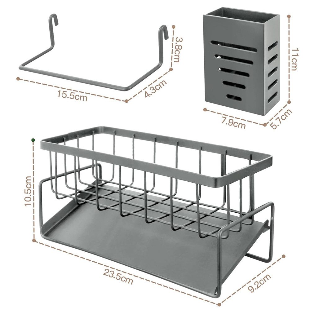 NUODWELL Küchenorganizer-Set Küchen Spülbecken Organizer, Mit Handtuchhalte günstig online kaufen