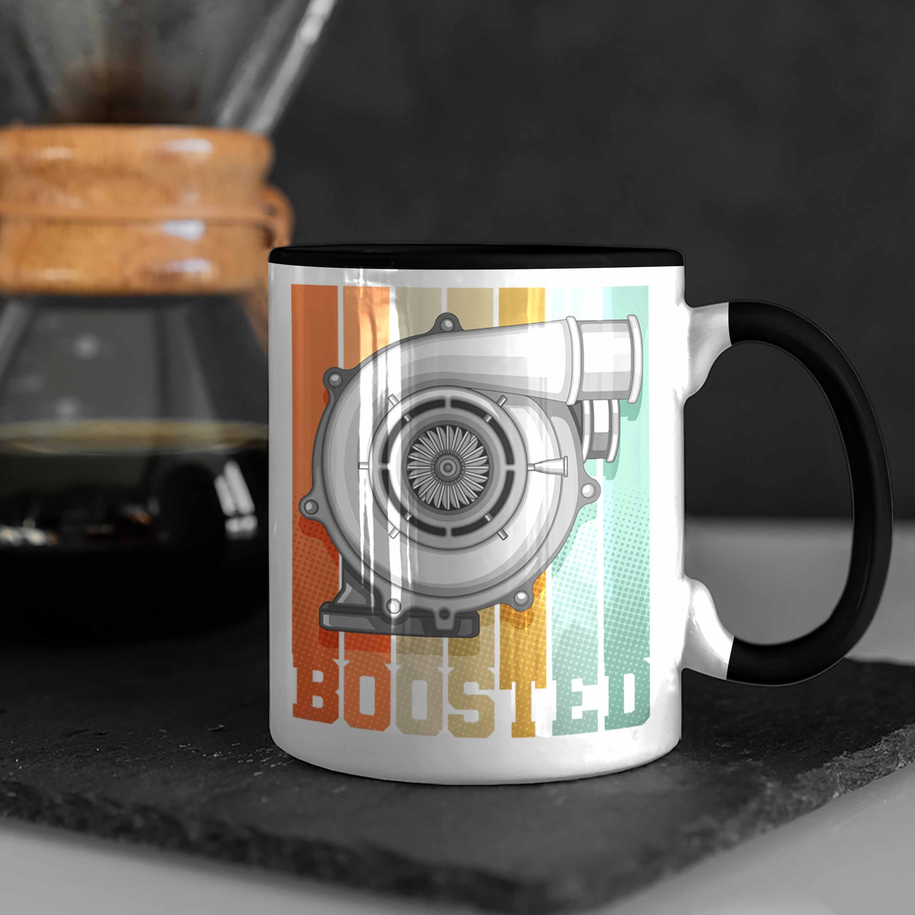 Turbolader Trendation Turbo Trendation Geschenkidee Tuner Schwarz Auto-Liebhaber Boosted Männer - Race Tasse Tasse Geschenk Boost