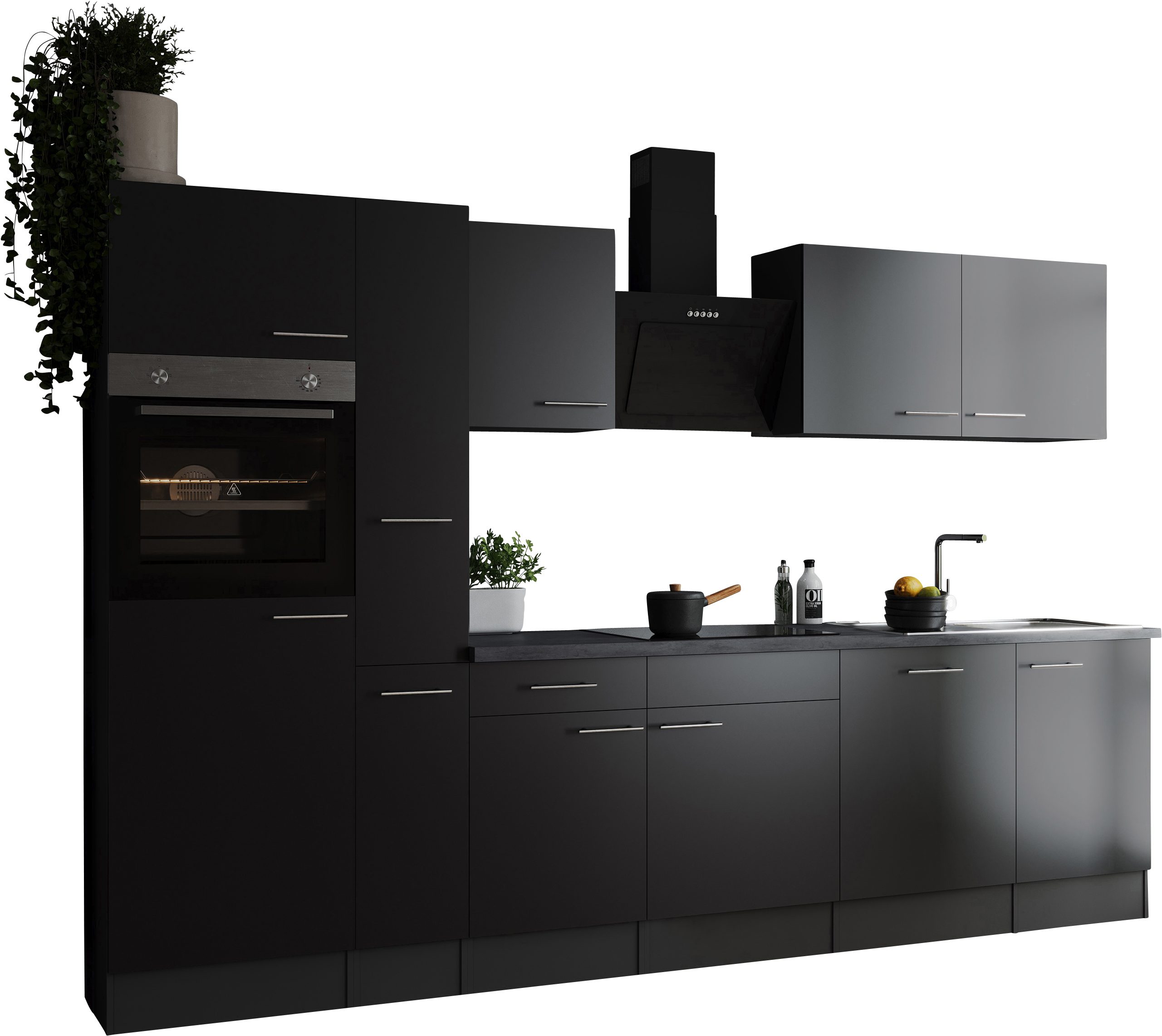 RESPEKTA Küchenzeile Oliver, Breite 310 cm, 90 cm Arbeitshöhe, in exklusiver Konfiguration für OTTO