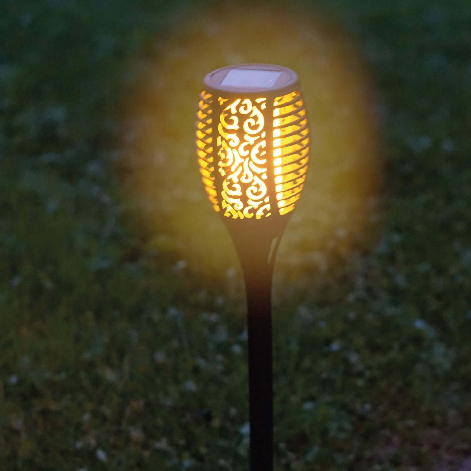 Solar LED SF-44431, Bestlivings Solarleuchte LED-Lampe LED 50cm fest hoch) (ca. Gartenfackel LED - integriert,