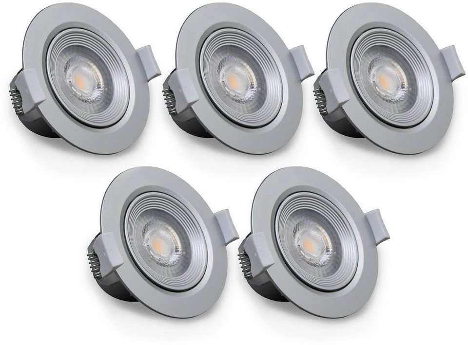 B.K.Licht LED Einbauleuchte Alcor, LED fest integriert, Warmweiß, LED  Einbaustrahler, Spots, Strahler, Panel, flach, Einbauleuchte, 90mm