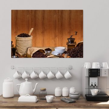 wandmotiv24 Leinwandbild Kaffeezeit, Essen & Trinken (1 St), Wandbild, Wanddeko, Leinwandbilder in versch. Größen