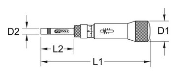 KS Tools Schraubendreher, 1/4" ESD Drehmomentschraubendreher Mikrometerskala, 400-1000 cNm